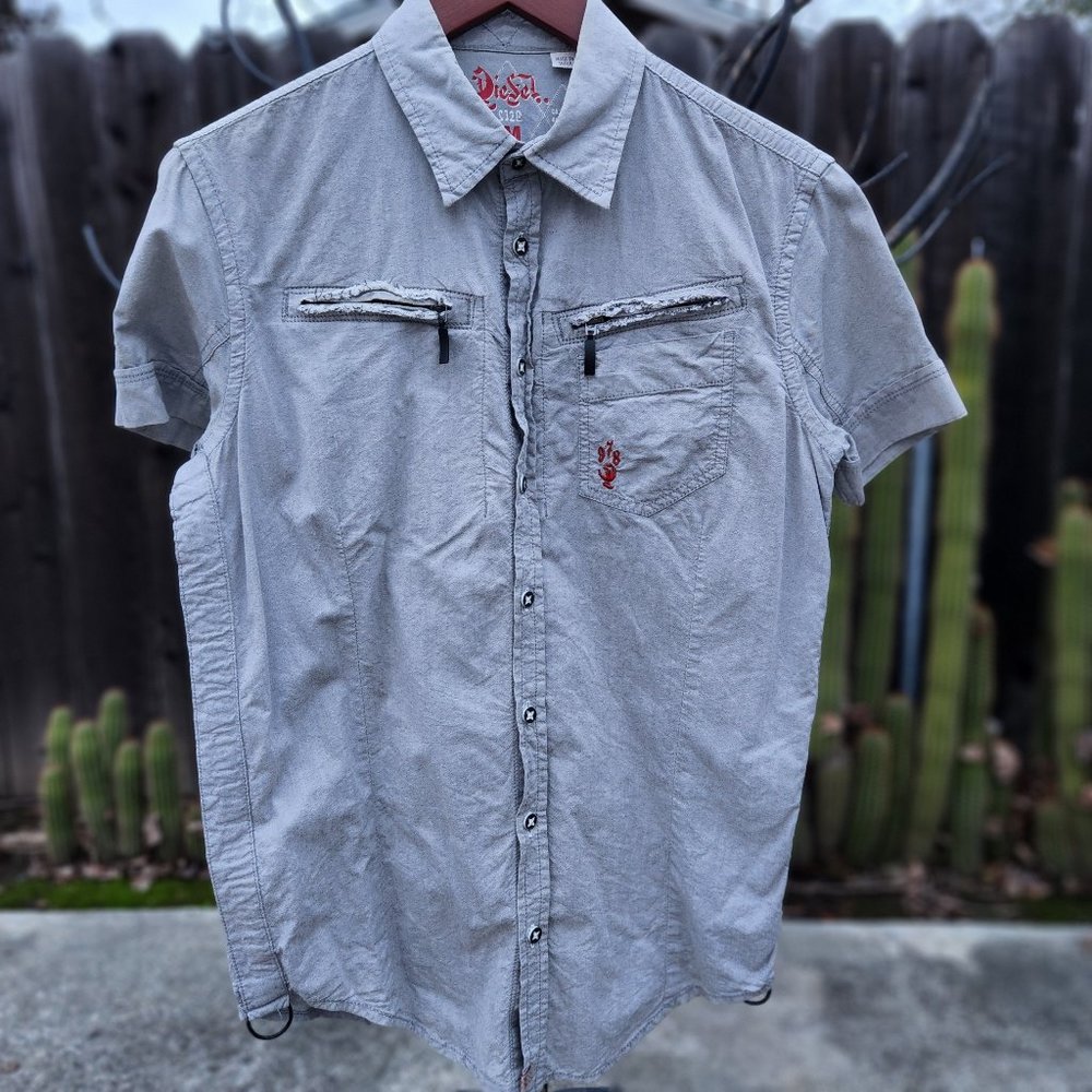 Vintage Diesel Men's Button Shirt